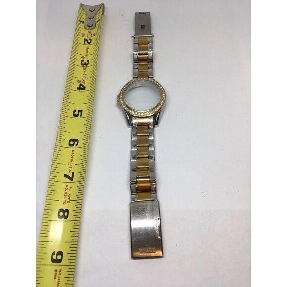Authentic Fossil Watch Bracelet Strap Links Case Use For Parts Band 18mm T561 - Picture 1 of 9